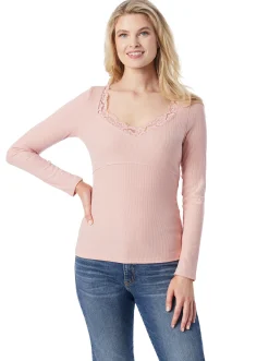 Jessica Simpson Abbey Sweatheart Top In < Tops & Tees