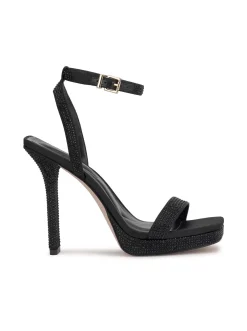 Jessica Simpson Adonia High Heel In Black Shimmer< Sandals