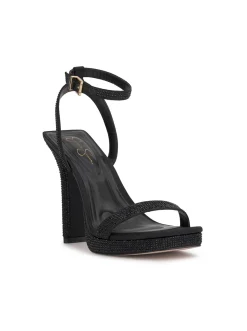 Jessica Simpson Adonia High Heel In Black Shimmer< Sandals