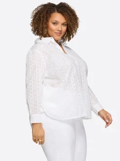 Jessica Simpson Beryl Button Up Shirt In < Tops & Tees