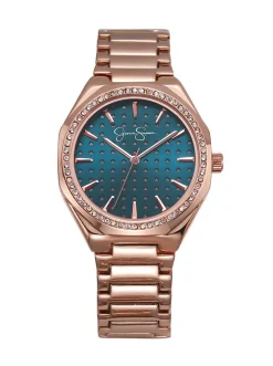 Jessica Simpson Crystal Star Motif Dial Bracelet Watch In Tone< Watches
