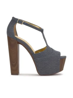 Jessica Simpson Dany T-strap Platform Sandal In Denim< Platforms|Sandals