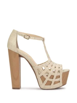 Jessica Simpson Delei T-Strap Platform Sandal In White< Platforms|Sandals