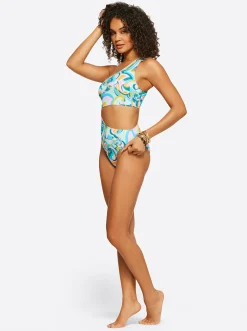 Jessica Simpson One Piece In Blue Multi< Swim|One Piece Swim