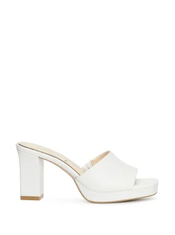 Jessica Simpson Elyzza High Heel Slide In White< Platforms|Slides & Mules