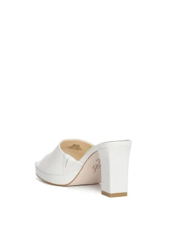 Jessica Simpson Elyzza High Heel Slide In White< Platforms|Slides & Mules