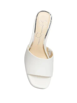 Jessica Simpson Elyzza High Heel Slide In White< Platforms|Slides & Mules