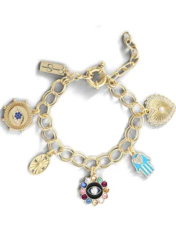 Jessica Simpson Evil Eye Charm Bracelet< Bracelets
