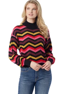 Jessica Simpson Farai Sweater In Striped Multi< Tops & Tees|Sweaters