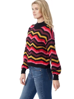 Jessica Simpson Farai Sweater In Striped Multi< Tops & Tees|Sweaters