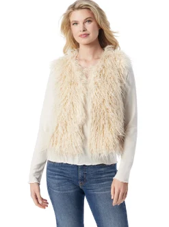 Jessica Simpson Fur Vest In < Tops & Tees
