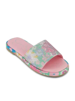 Jessica Simpson Girls' Sora Logo Slippers In Blue<Kids Kids