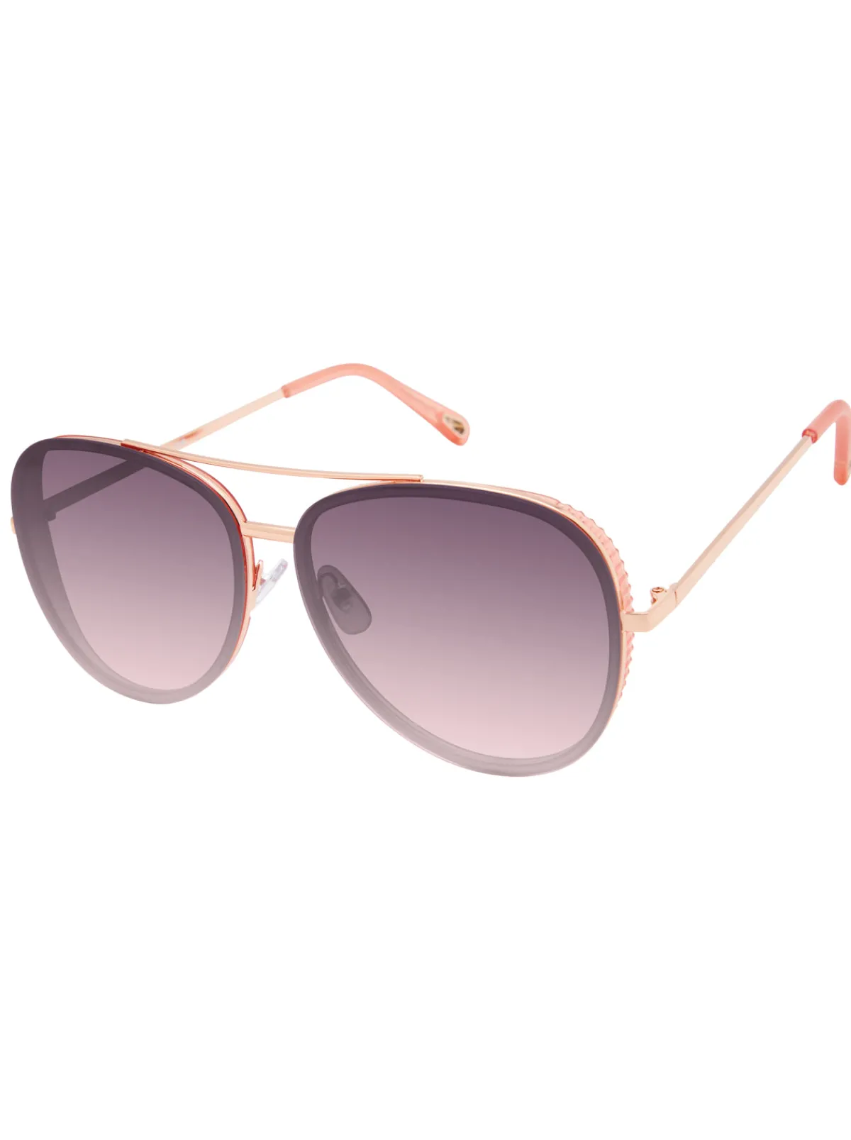 Jessica Simpson Glam Aviator Pilot Sunglasses In & Rose< Sunglasses