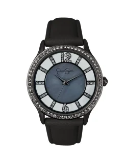 Jessica Simpson Tone Genuine Mother Of Pearl Strap Watch< Watches