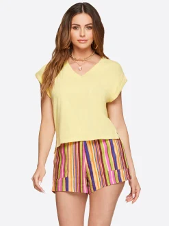 Jessica Simpson Hester Crop Tee In < Tops & Tees