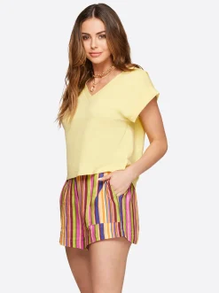 Jessica Simpson Hester Crop Tee In < Tops & Tees
