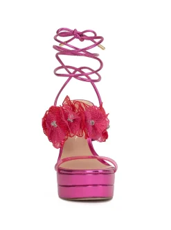 Jessica Simpson Iyla Flower Double Platform Sandal In Pink< Platforms|Sandals