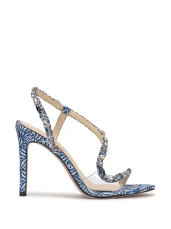 Jessica Simpson Jaycin High Heel In Blue Print< Sandals