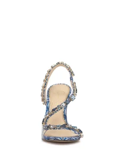 Jessica Simpson Jaycin High Heel In Blue Print< Sandals