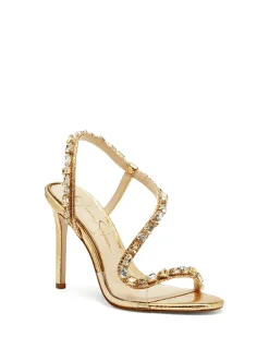 Jessica Simpson Jaycin High Heel In Gold< Sandals
