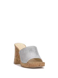 Jessica Simpson Kashet Mule Platform Sandal In Silver< Platforms|Sandals