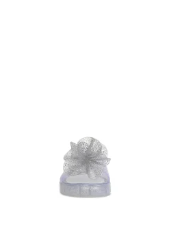 Jessica Simpson Kerah Lucite Flower Sandal In Silver< Sandals|Slides & Mules
