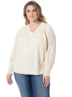 Jessica Simpson Milla Ruffle Top In < Tops & Tees