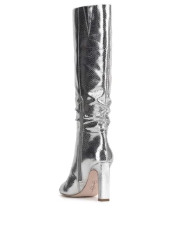 Jessica Simpson Minerva Knee High Boot In Silver Snake< Boots & Booties|Wide Width