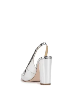 Jessica Simpson Noula Slingback Pointed Toe Pump In Silver< Pumps