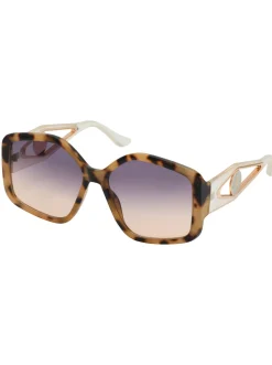Jessica Simpson Oversized Geometric Sunglasses In & Cream< Sunglasses