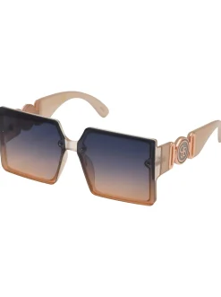 Jessica Simpson Oversized Metal Accent Square Sunglasses In Matte < Sunglasses
