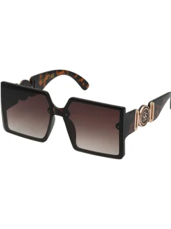 Jessica Simpson Oversized Metal Accent Square Sunglasses In Matte < Sunglasses