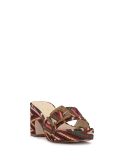 Jessica Simpson Peccio Buckle Platform In Chevron< Platforms|Slides & Mules