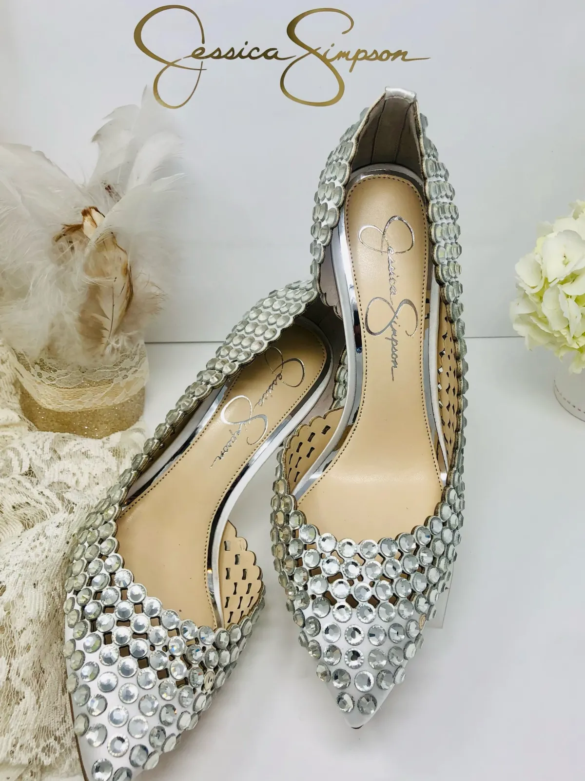 Jessica Simpson Preppi High Heel In White< Bridal
