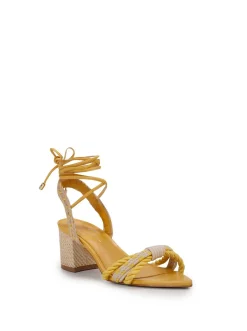 Jessica Simpson Prim Woven Block Heel Sandal In < Sandals