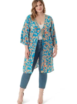 Jessica Simpson Rami Kimono In Southern Beatuies< Jackets, Blazers & Kimonos|Tops & Tees