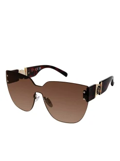Jessica Simpson Rimless Cat Eye Shield Sunglasses In < Sunglasses
