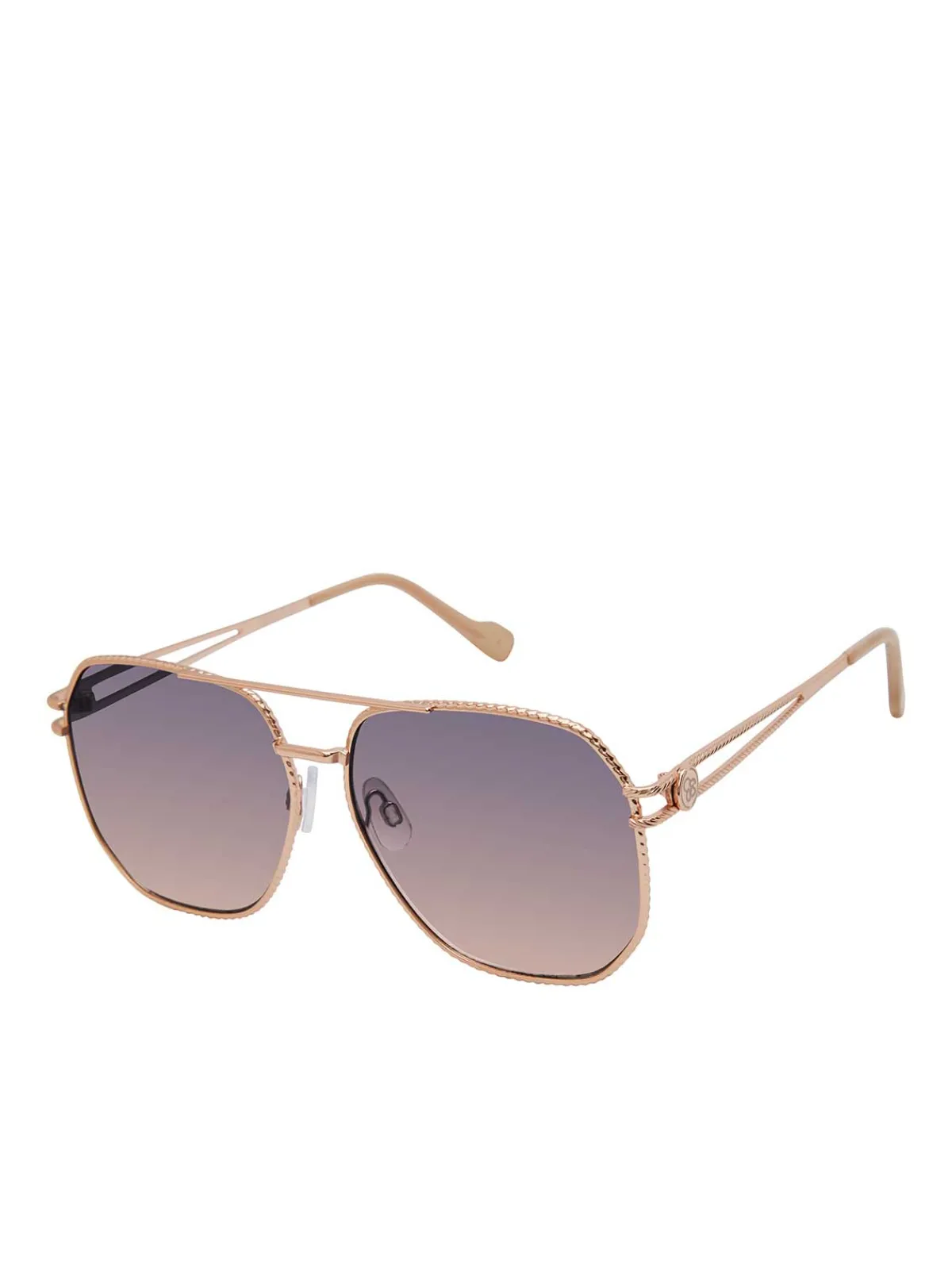 Jessica Simpson Roped Metal Geometric Aviator Sunglasses In < Sunglasses