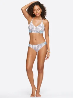 Jessica Simpson Side Shirred Hipster In < Swim|Two Piece Swim