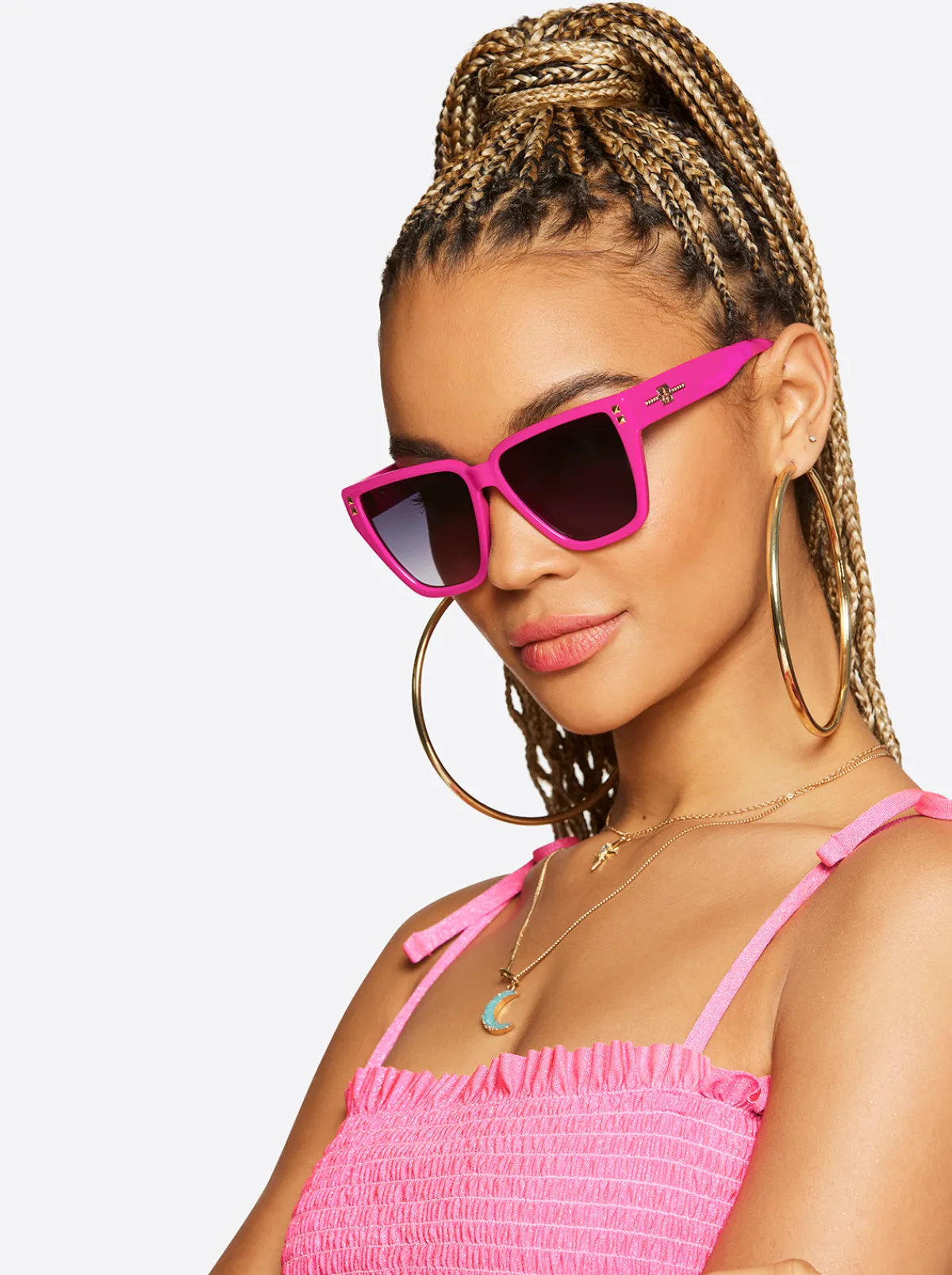 Jessica Simpson Star Studded Cat Eye Sunglasses In < Sunglasses