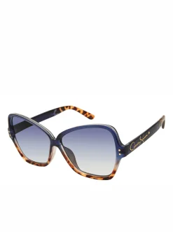 Jessica Simpson Stylish Butterfly Sunglasses In Blue Tortoise< Sunglasses