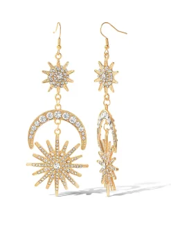 Jessica Simpson Sun Moon And Star Drop Earrings< Earrings