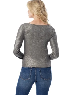 Jessica Simpson Tahani Henley Top In < Tops & Tees