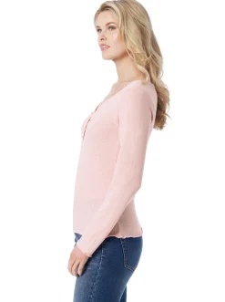 Jessica Simpson Tahani Henley Top In < Tops & Tees