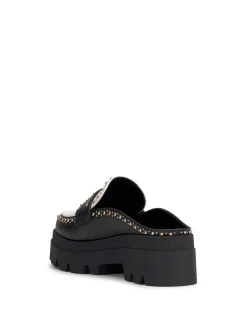 Jessica Simpson Uma Slip On Loafer In Black & White< Slides & Mules