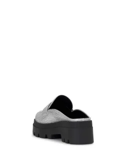 Jessica Simpson Uma Slip On Loafer In Silver< Flats|Slides & Mules