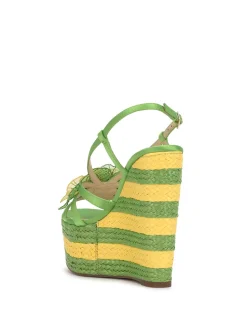 Jessica Simpson Visela Flower Wedge Sandal In Green< Wedges