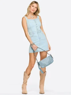 Jessica Simpson Wanda Dress In < Denim|Dresses