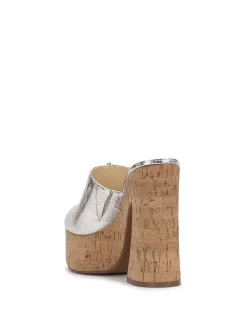 Jessica Simpson Xona Platform Sandal In Silver< Sandals|Slides & Mules